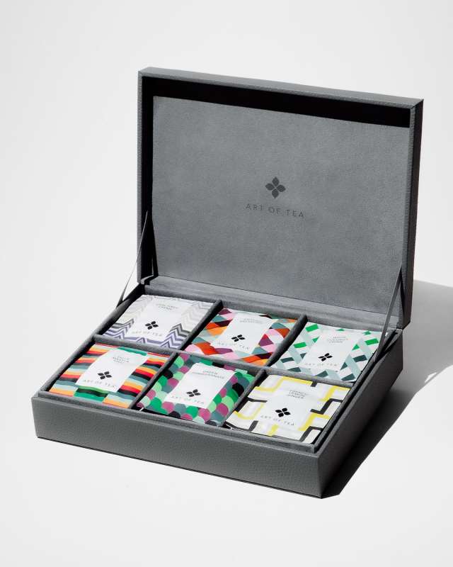 48 Assorted Teas in Vegan Leather Box